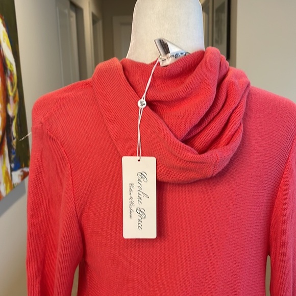 Caroline Grace, hooded king cardigan with fringe - Picture 6 of 8